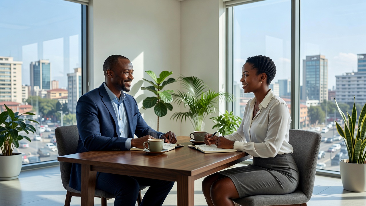 One-on-one executive coaching session